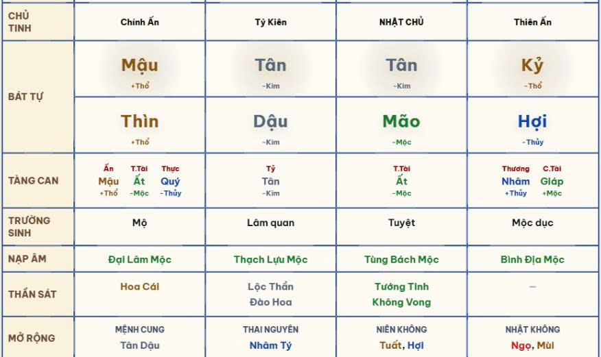 Phân tích lá số hướng nghiệp Bát Tự